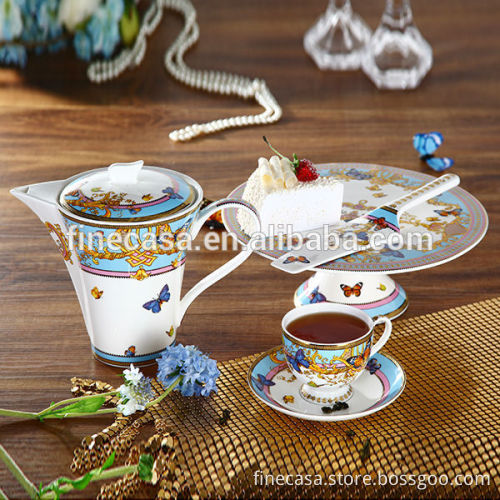5 Pieces Luxury Fine Bone China Tea Set of Song of Joy